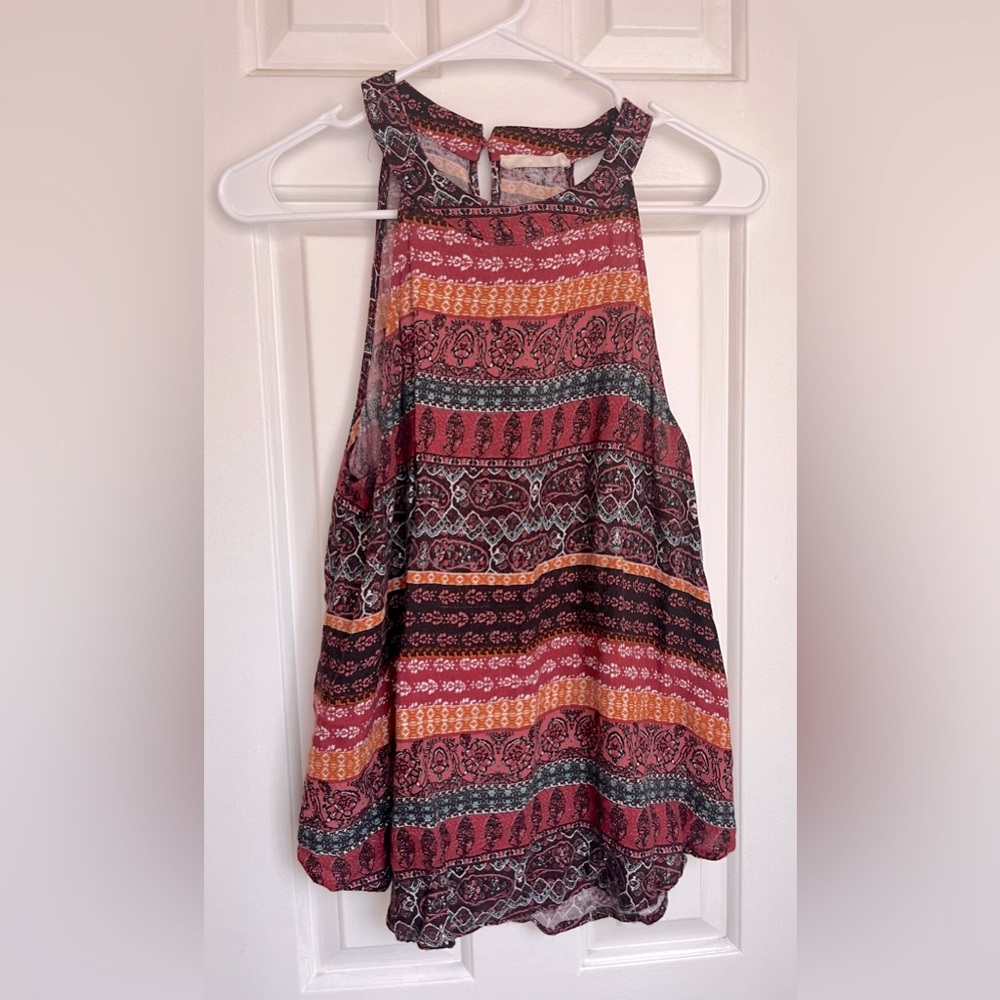 Cute Patterned Halter Neck Top